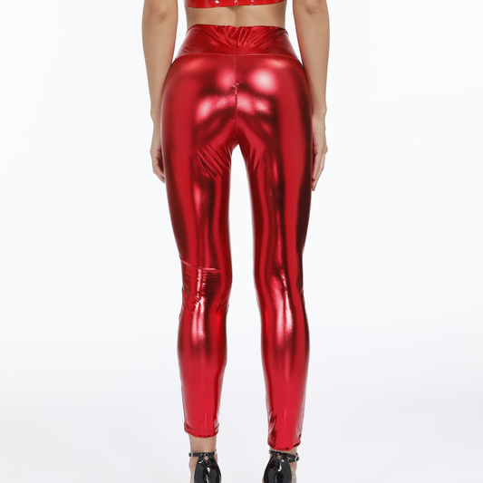 European And American New Patent Leather Tights