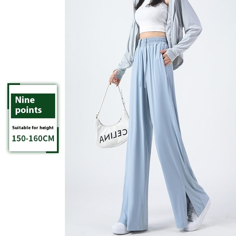 High Waist Drooping Straight Wide-leg Pants Versatile Slimming Loose