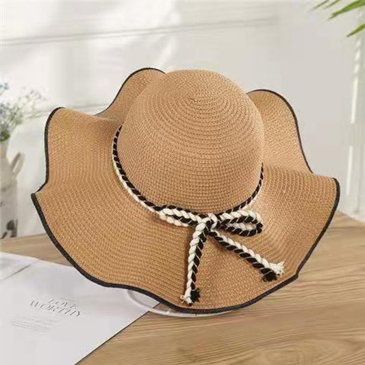 Versatile Lace Bow Holiday Sun Hat