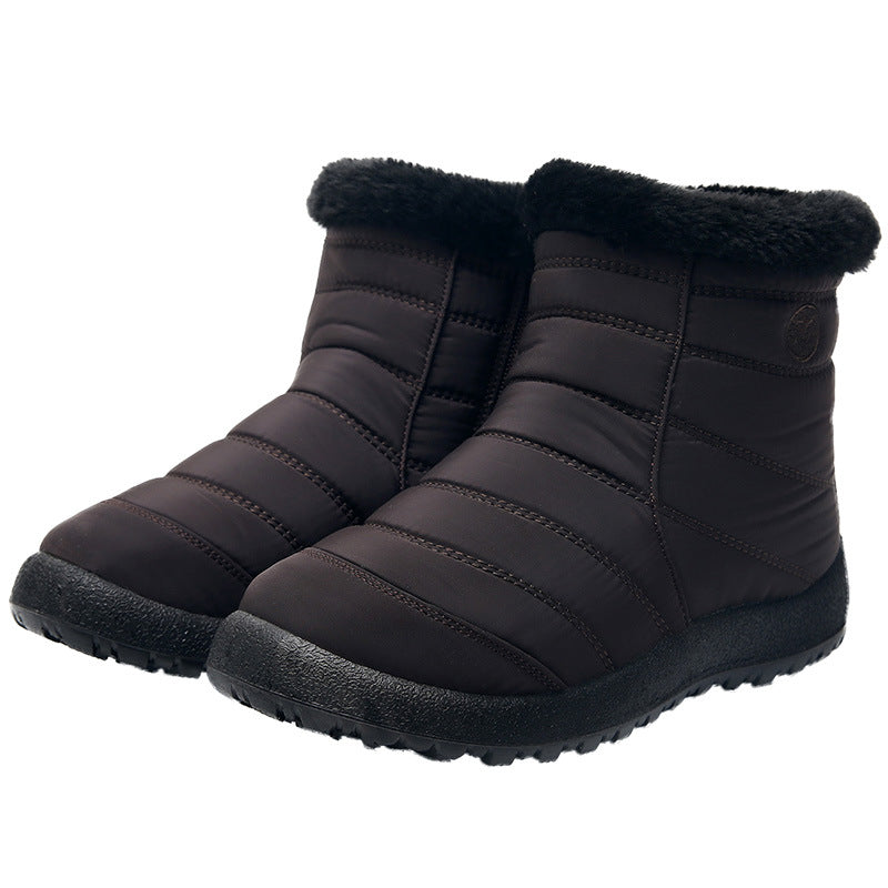 Womens Thickened Cotton Snow Boots Waterproof