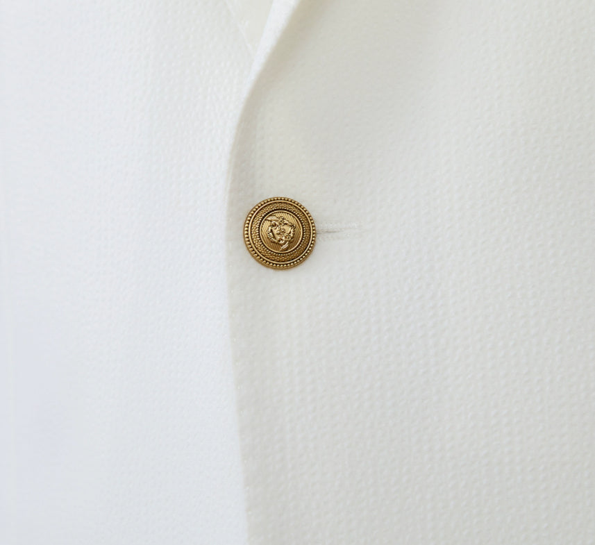 Seersucker All-match Single-breasted Slim-fitting Suit