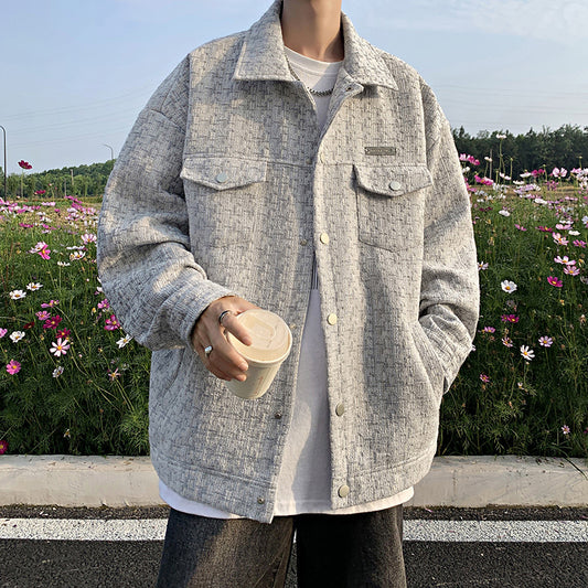 Small Fragrant Wind Coat Men's Autumn Loose Casual Harbor Style Sub Jacket