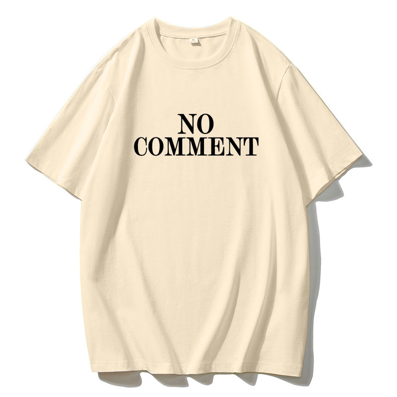 Gothic Style Printed Round Neck Loose T-shirt Short Sleeve