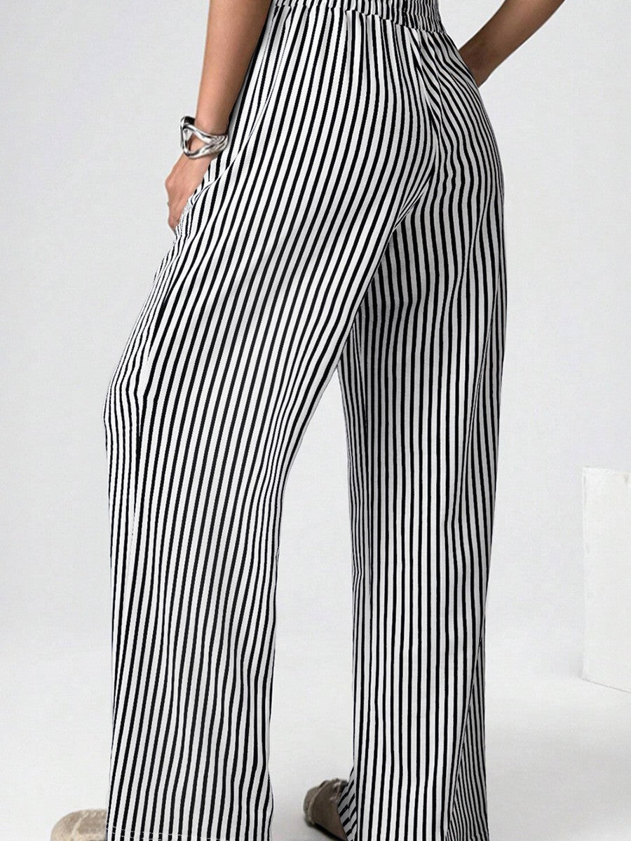 Drapey Trousers For Womenversatile Striped Casual Pants Perfect For The Office