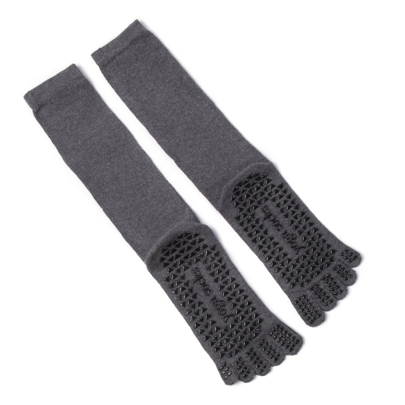 Long Tube Yoga Socks High Tube Pilates Five Finger