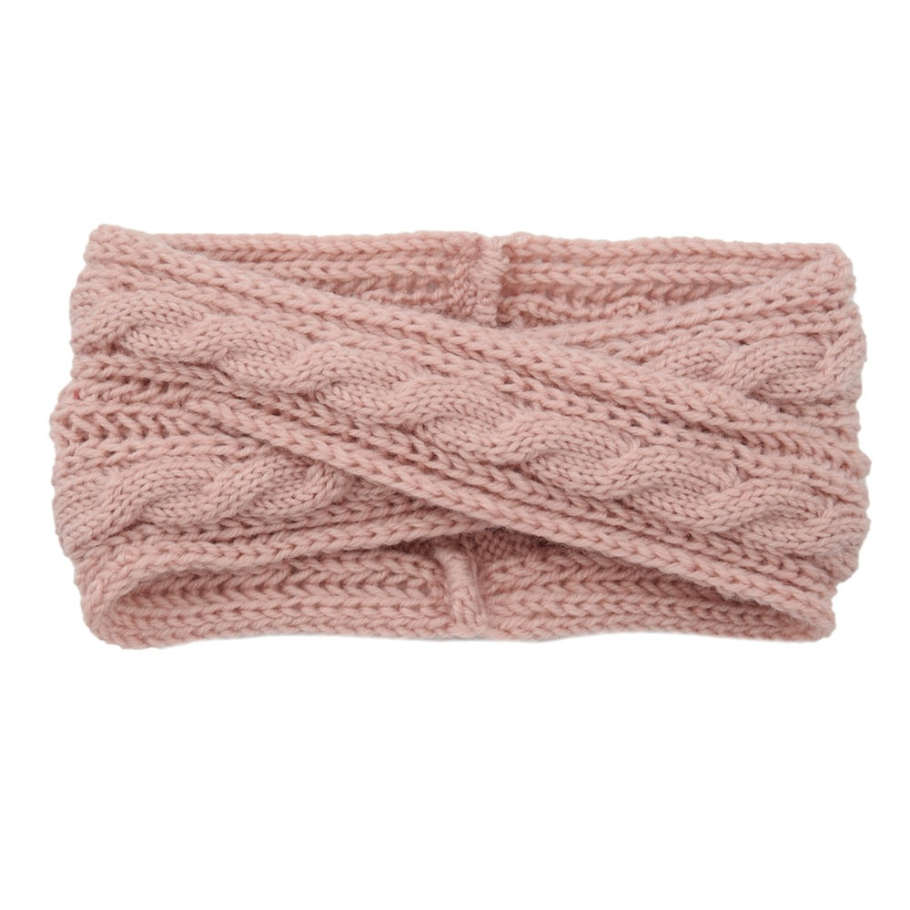 European And American Knitting Twist Cross Wool Hair Band