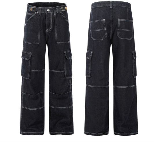 Vintage Stribede Lige Cargo Cowboybukser