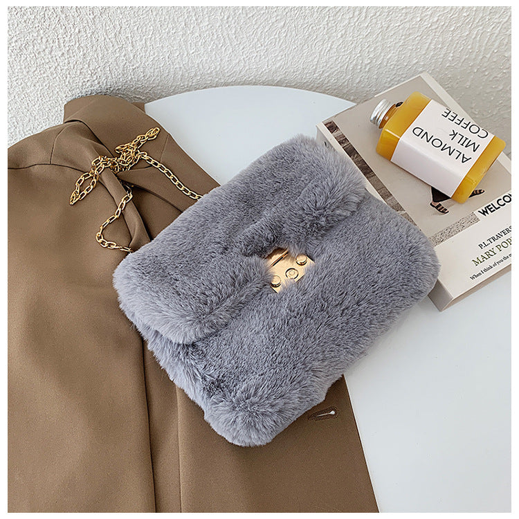 Women's Fashion Plush One-shoulder Crossbody Bag