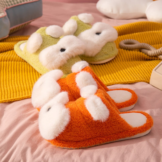 Cotton Slippers Female Indoor Household Warmth Thick-soled Non-slip