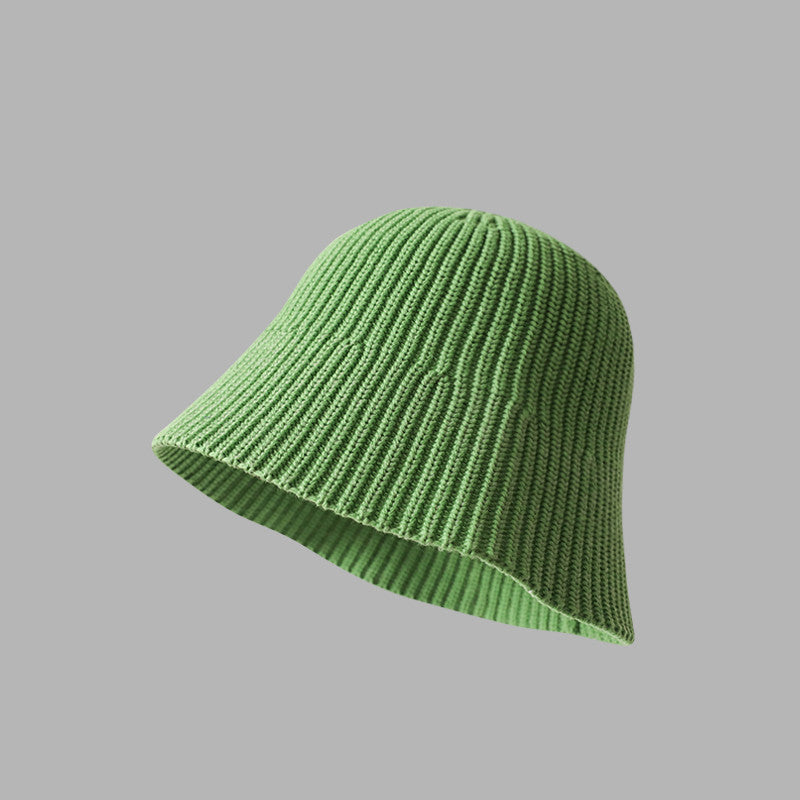 Girls' Solid Color Woven Bucket Hat