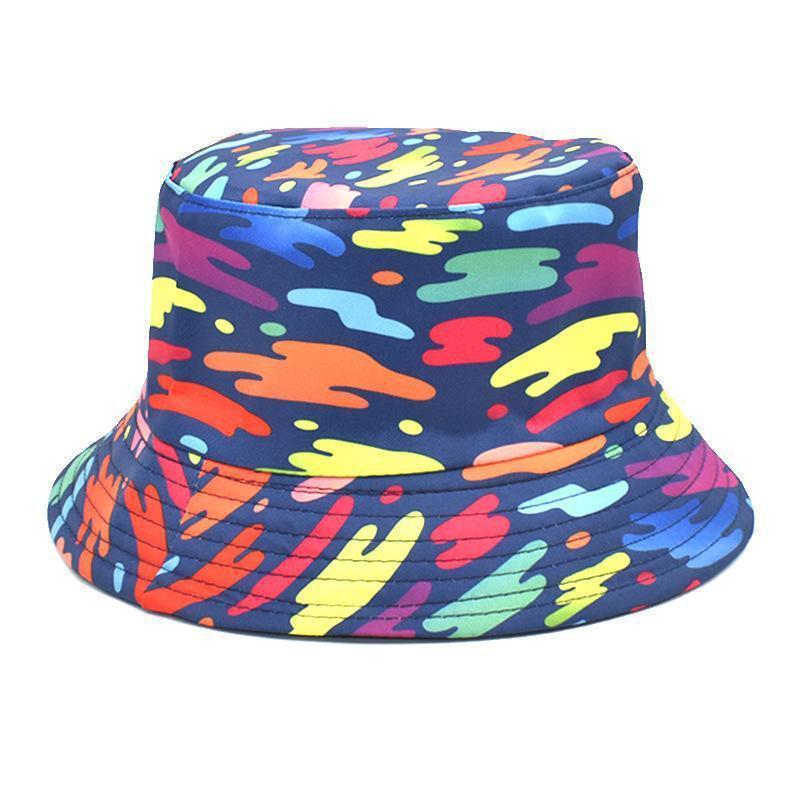 Spring Summer Heart Print Reversible Bucket Hat