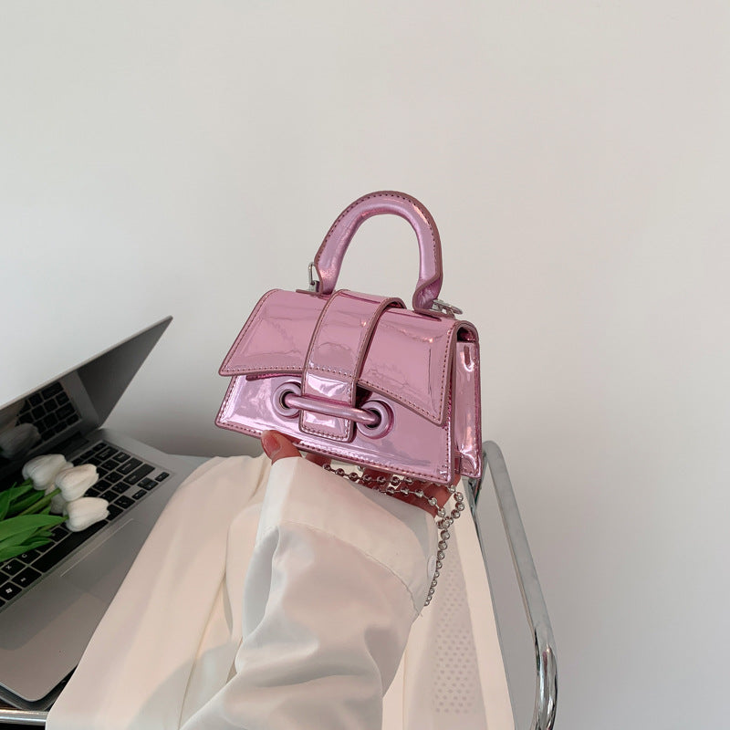 Women's Fashion Simple Laser Glossy Handbag