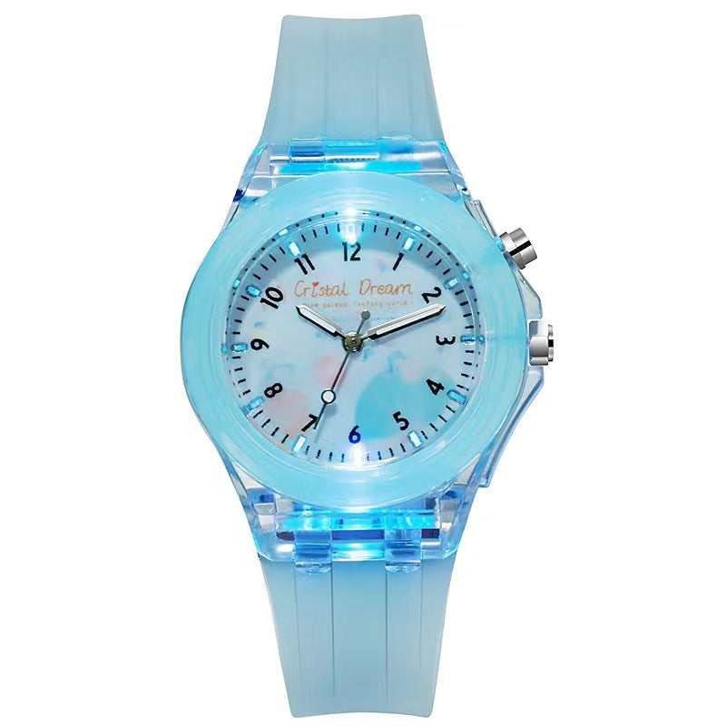 Silicone Cartoon Children's Luminous Fruit Pattern Watch