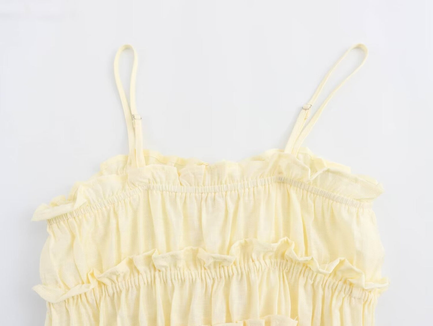 European And American Wind Yellow Slim-fit Camisole Top