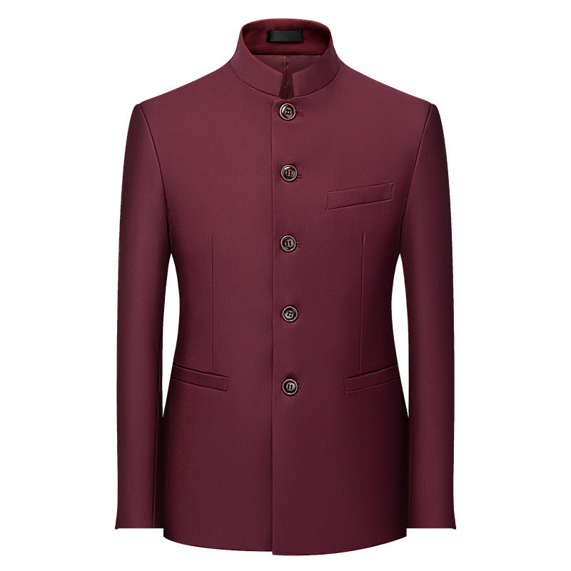 Men's Retro Business Casual Plus Size Small Suit Jacket