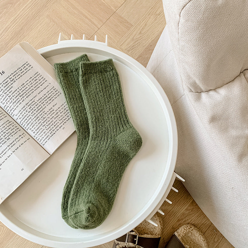 Solid-color Womens Socks Made From Cashmere