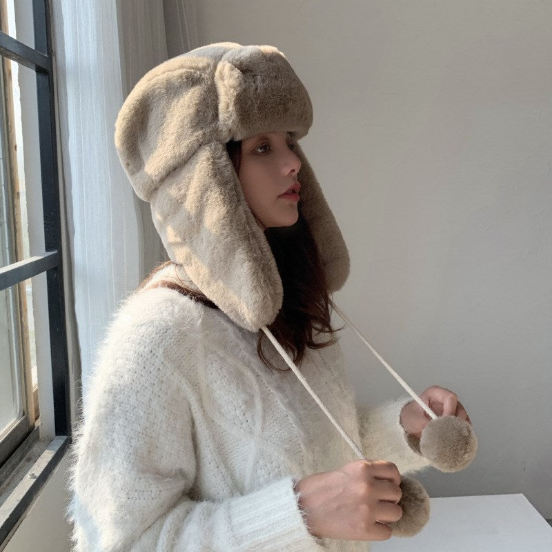 Warm And Thick Lei Feng Hat Women's Ear Protection  Travel Equipment