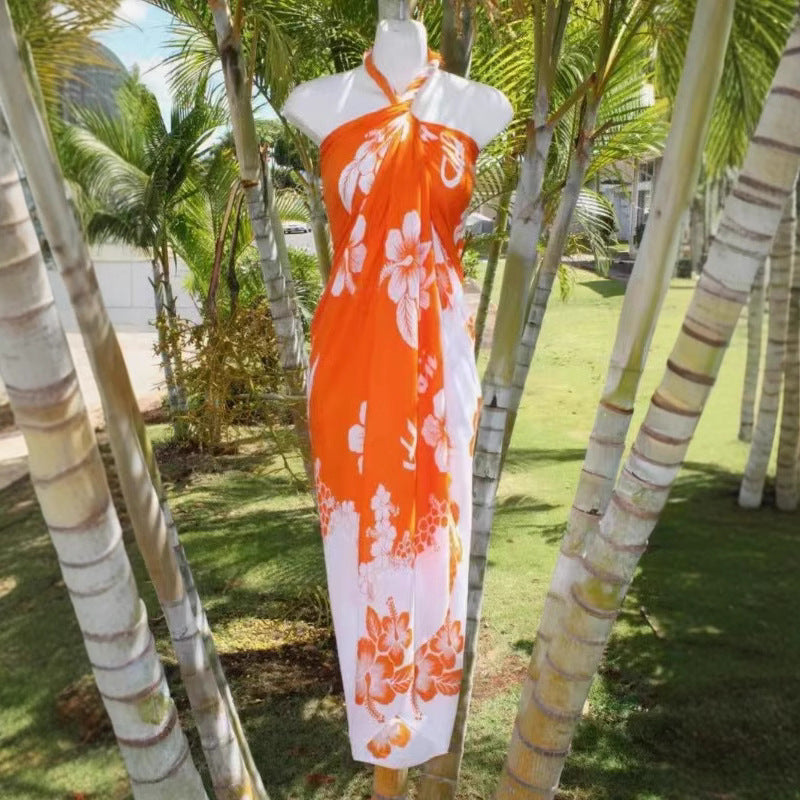 Women's Beach Vacation Bottoming Belt Long Dress