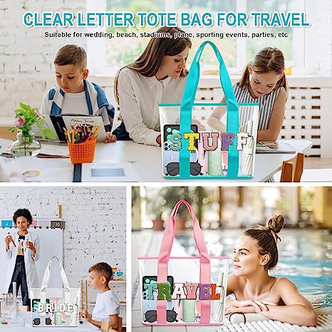 Transparent PVC Letters Wash Bag Good-looking Large Capacity
