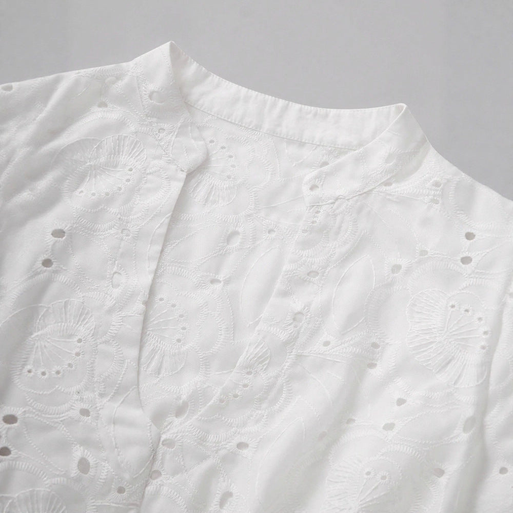 Elegant V-neck Beer Shirt With A Refined Minimalist Base Design