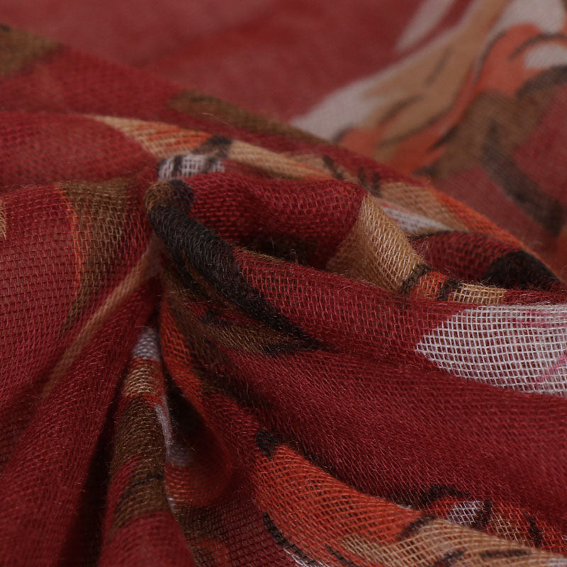 Cotton Yarn Bali Printed Scarf Thin Section Breathable And Multi-purpose
