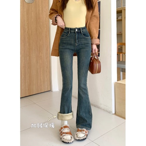 Retro skinny jeans til kvinder med lav talje og stretch