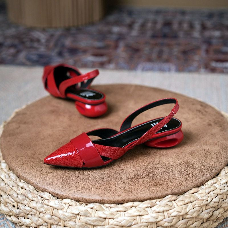 Luxury Womens Patent Leather Cutout High-Heel Sandals