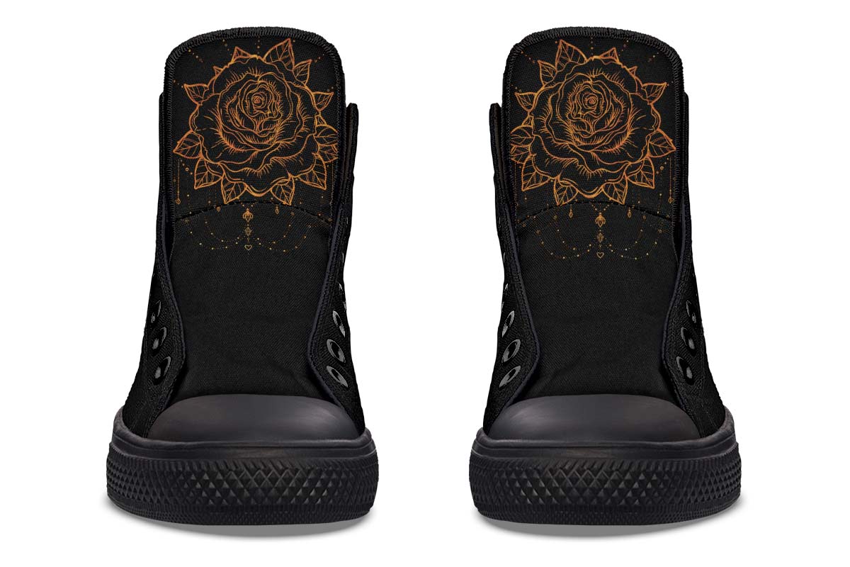 Men's And Women's Fashion Color Printing High-top Canvas Shoes