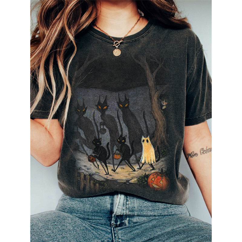 Women's T-shirt Crew Neck Short Sleeves Loose Fit 3D Print