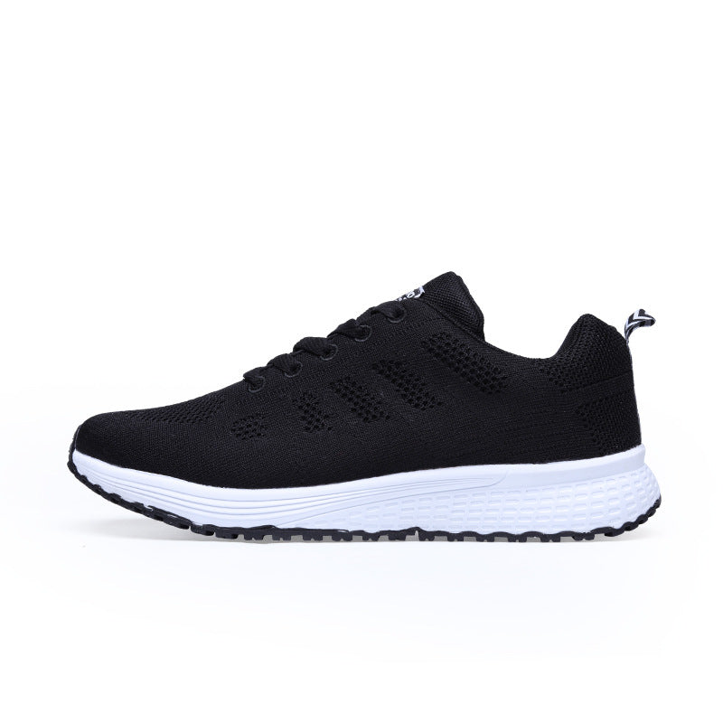Sorte Hvide Sneakers Til Kvinder Med Snøre Løbesko Gåsko