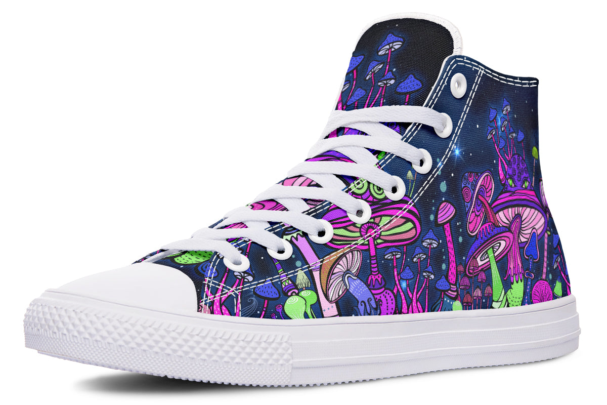Printed Couple High-top Canvas Shoes
