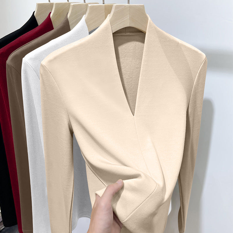 New Womens Crew-neck Long-sleeve T-shirt