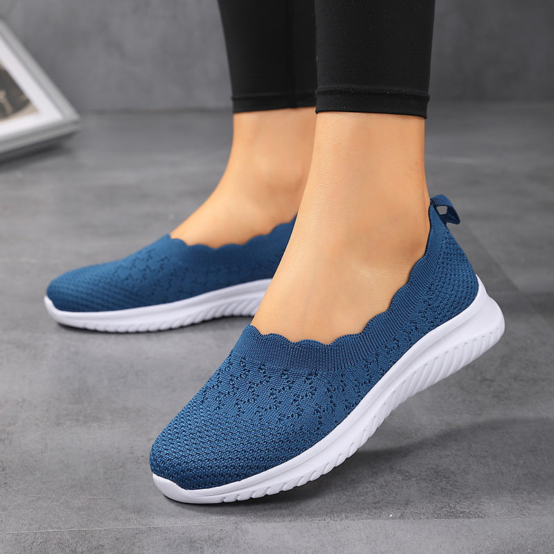 Casual Flyknit Mesh Soft Bottom Lightweight Women's Shoes