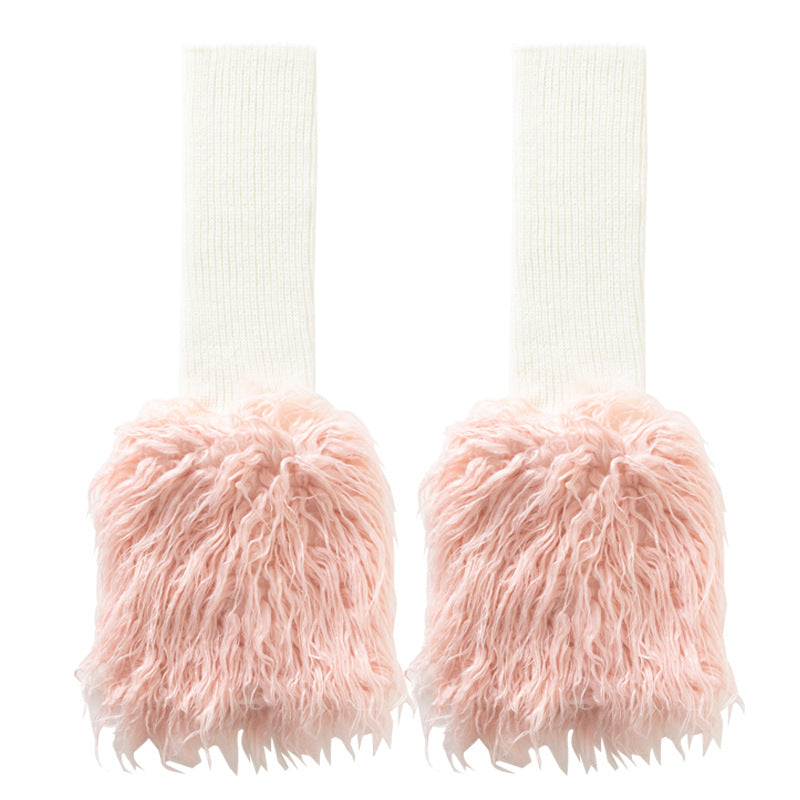 Furry Foot Sock Bunching Socks Thickened Yabi Leg Warmer