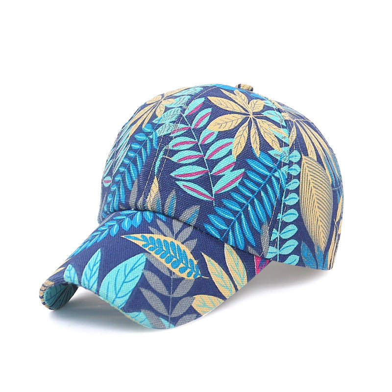 Ladies Maple Leaf Pattern All-match Baseball Fashion Outdoor Trendy Hat