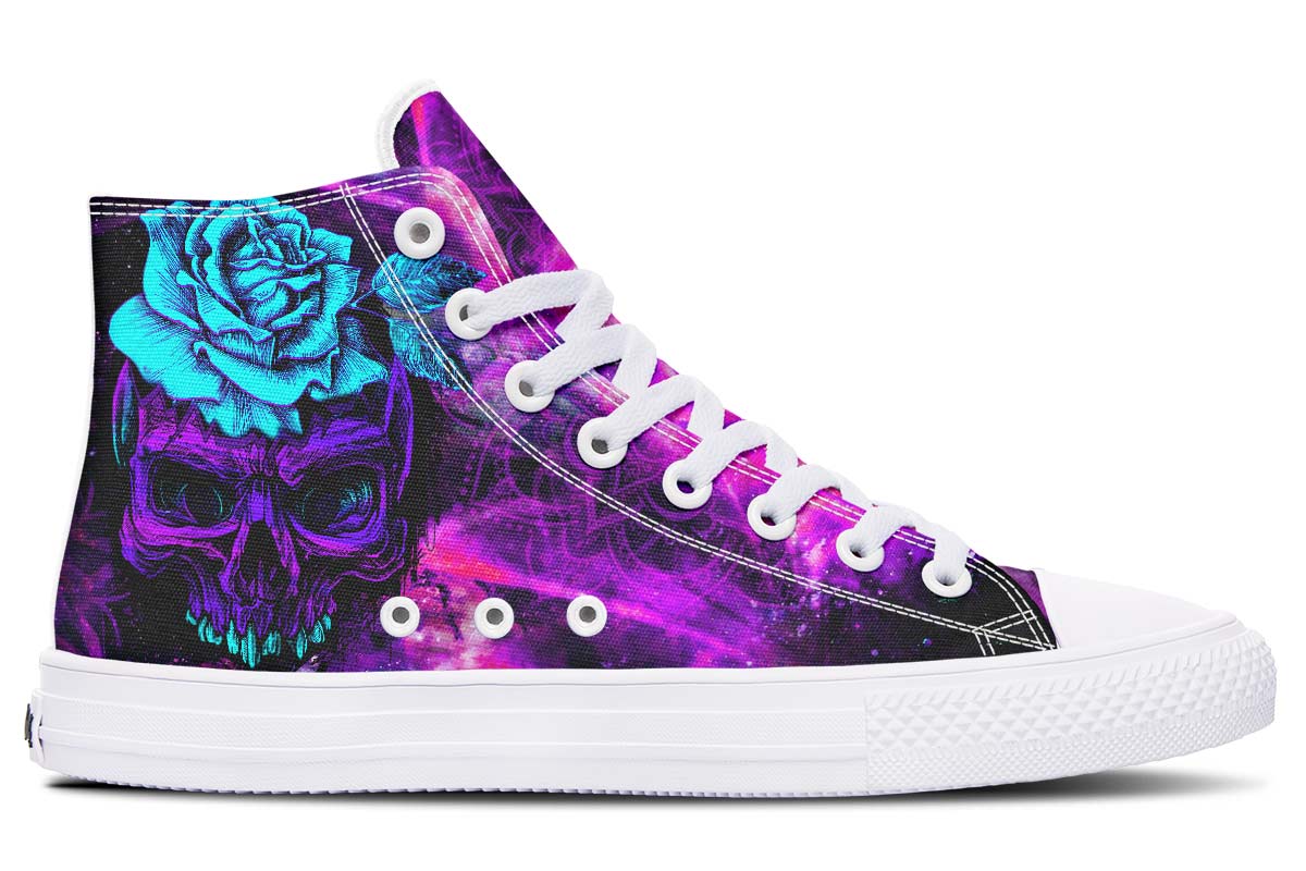 Men's And Women's Fashion Color Printing High-top Canvas Shoes