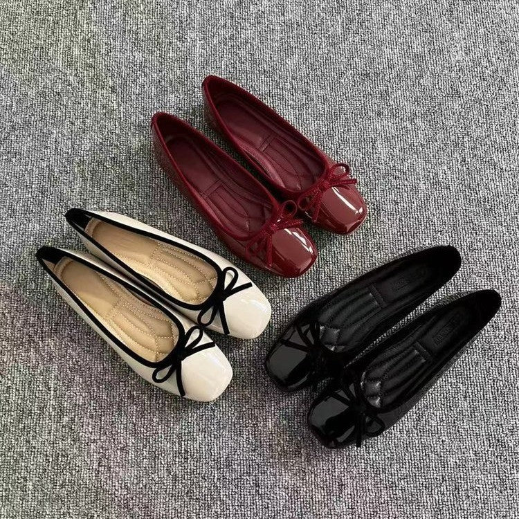 Flat Shoes Low-cut Patent Leather Fashion Mary Jane Shoes
