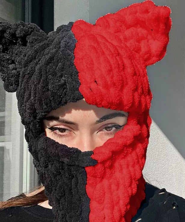 Thickened Devil Mask Warm Travel Fleece