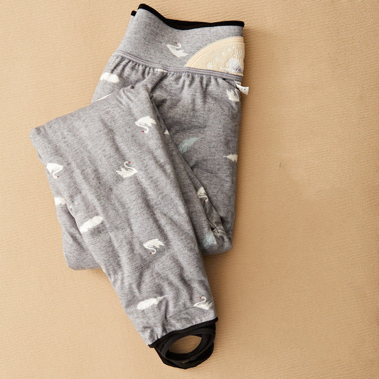 White Duck Down Leggings Women's Plush Thickened High Waist Warmth