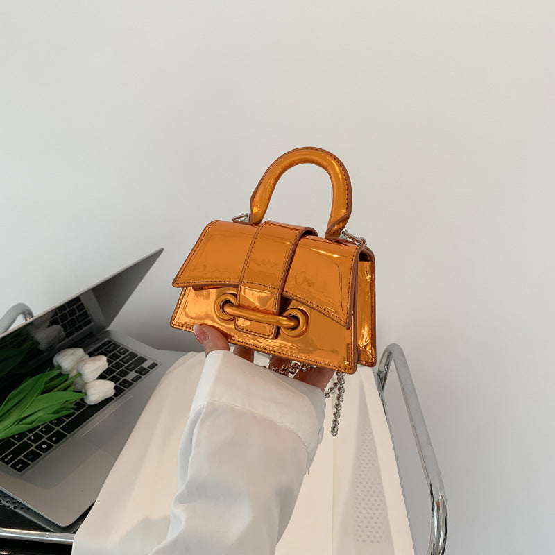 Women's Fashion Simple Laser Glossy Handbag