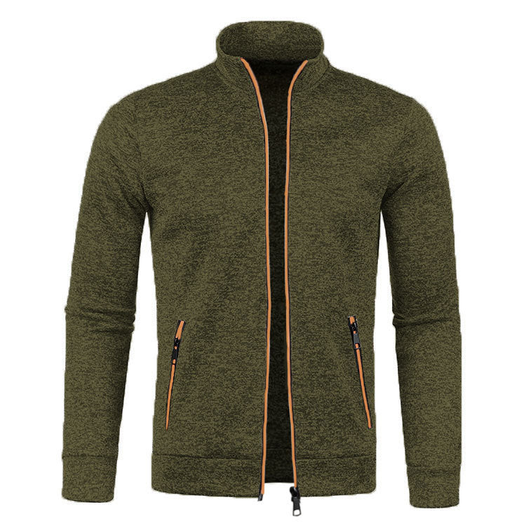 Men's Long Zipper Knitted Jacket
