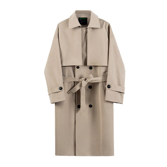 Men's Casual Mid-length Double-breasted Loose Coat