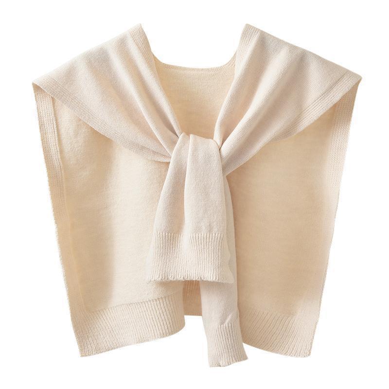 Core-spun Yarn Knitted Shawl Spring Autumn Outerwear Waistcoat