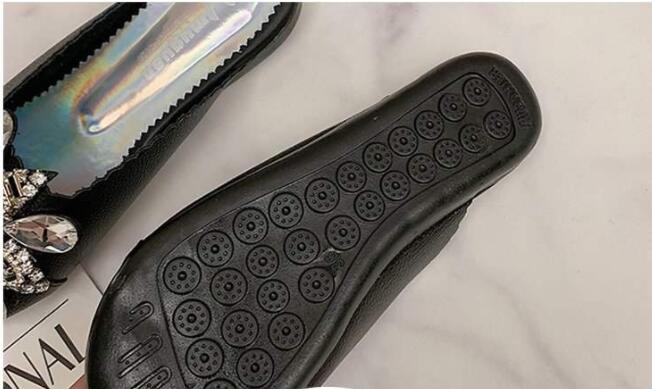 Fashion Women's Pearl Rhinestone Toe Half Slippers
