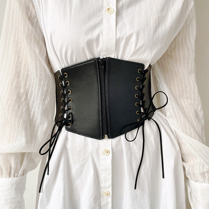 Extra Wide Girdle Ladies Lace Up Fashion