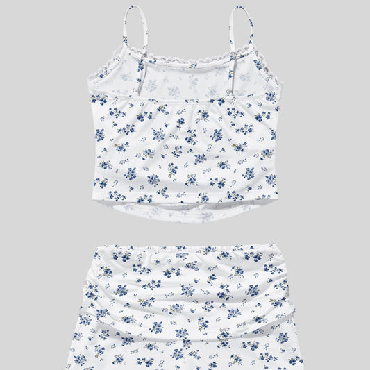 Womens Floral  Slim-Fit Camisole With Straps