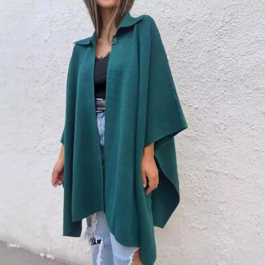 Løs Trenchcoat til Kvinder med Én Knap