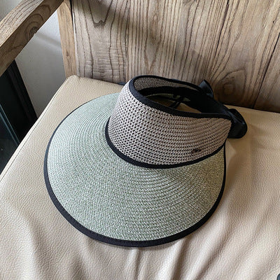 Ladies Summer Shade Sunscreen Foldable Straw Hat