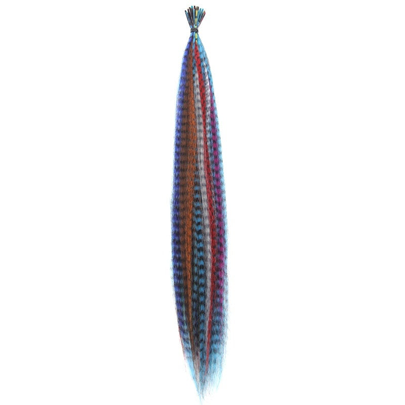 Feather Wig Colored Chemical Fiber Stripes 13 Colors