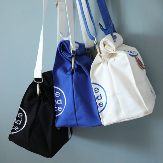 Japanese Vintage Klein Blue Clip Handheld Casual Canvas Bag